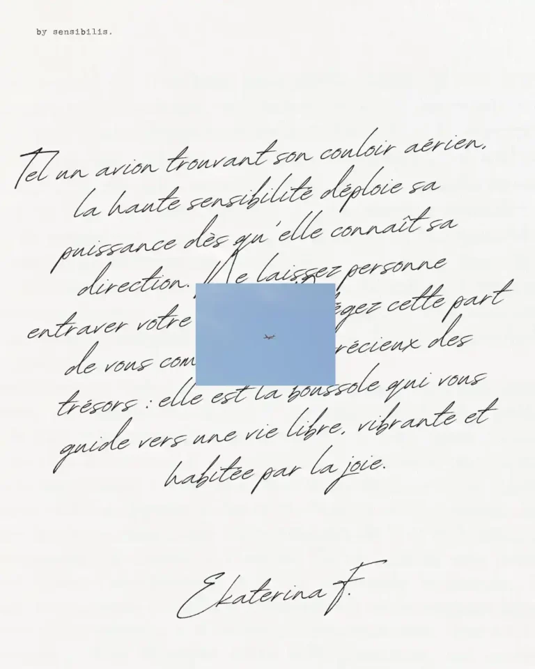 texte inspirant haute sensibilité